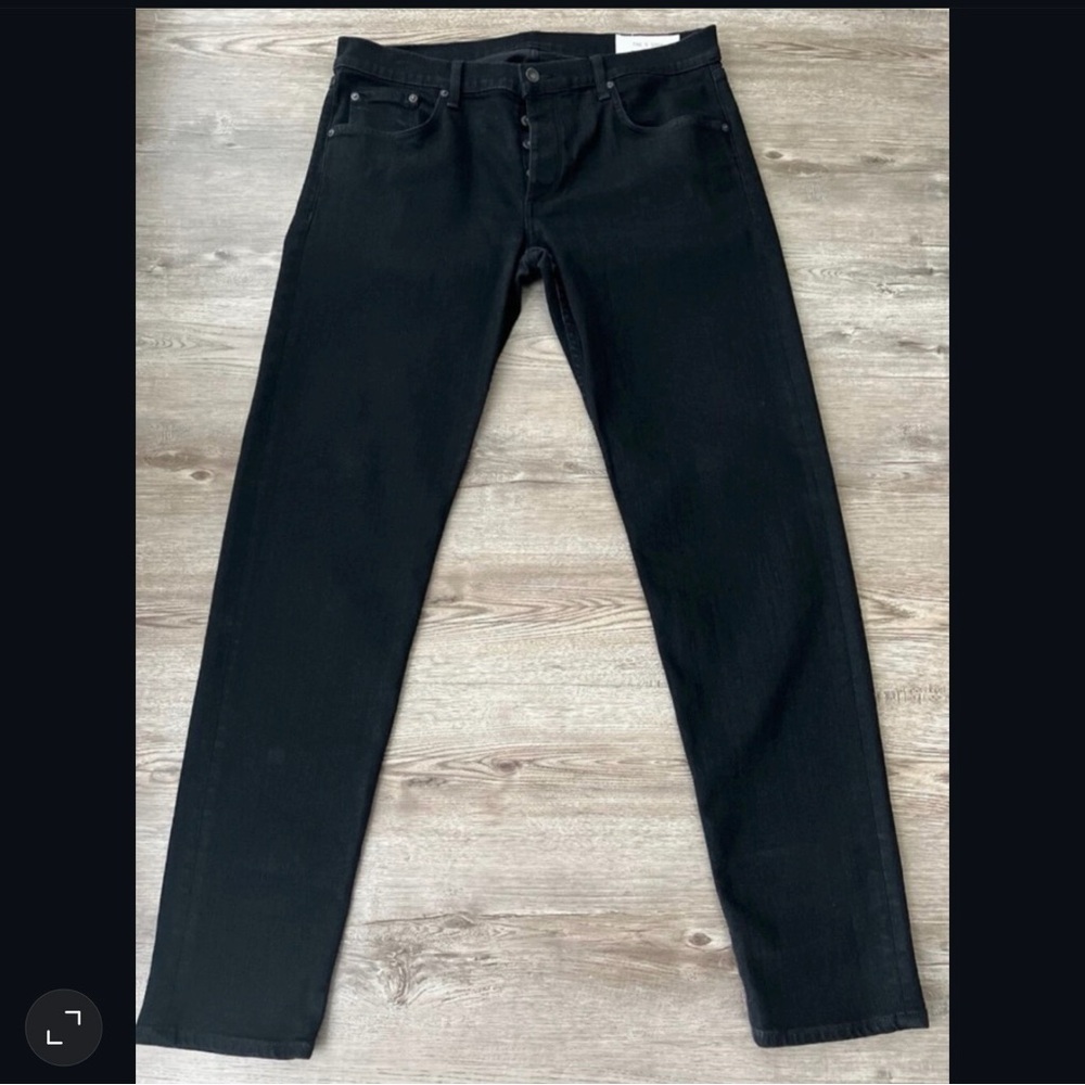 rag bone Fit 1 Extra Slim Fit Jeans Black Button Fly‎ Mens 38x33